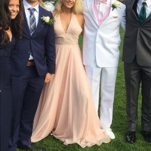 SHERRI HILL halter pink formal dress (6)